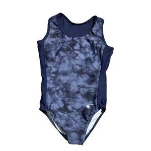 Destira Gymnastics Leotard Blue Tie-Dye Leotard Size Adult Small JR